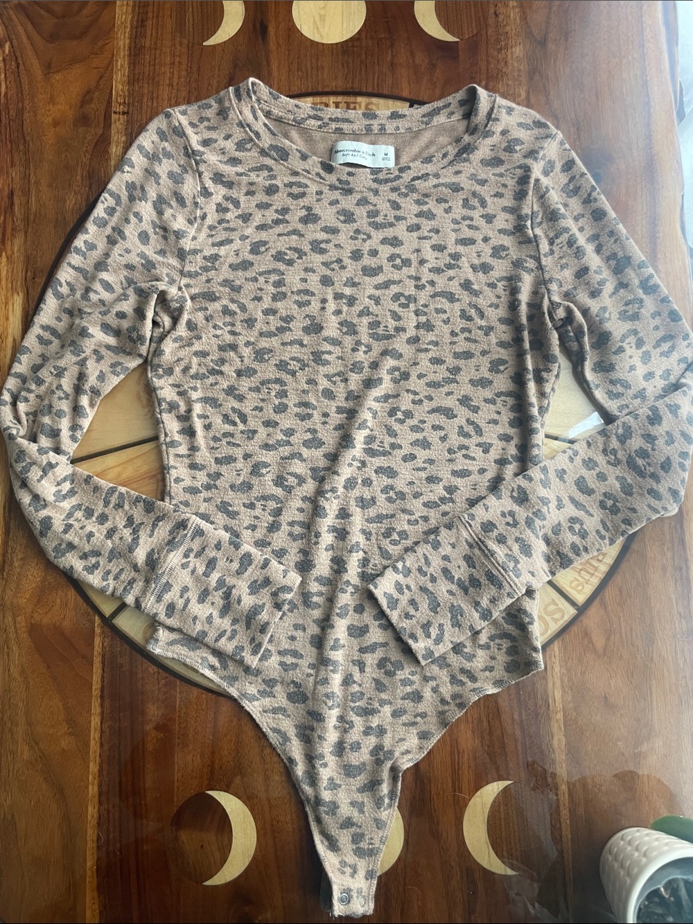 Leopard print bodysuit Abercrombie & Fitch